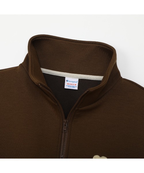 Champion（チャンピオン）の「チャンピオン  HALF ZIP SWEATSHIRT_（スウェット・レディース・ブラウン/ホワイト/ネイビー・M/L）」の6枚目の写真