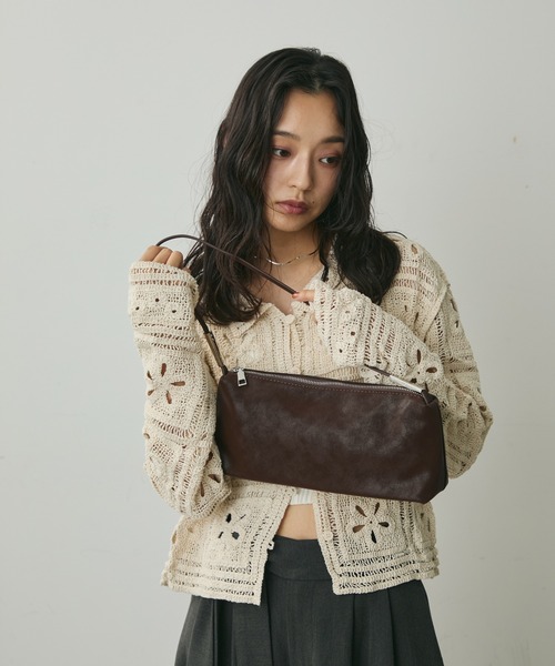 Lunea（ルネア）の「スクエアワンショルダーバッグ（ショルダーバッグ・レディース・ホワイト/ブラウン/ブラック・FREE）」の21枚目の写真