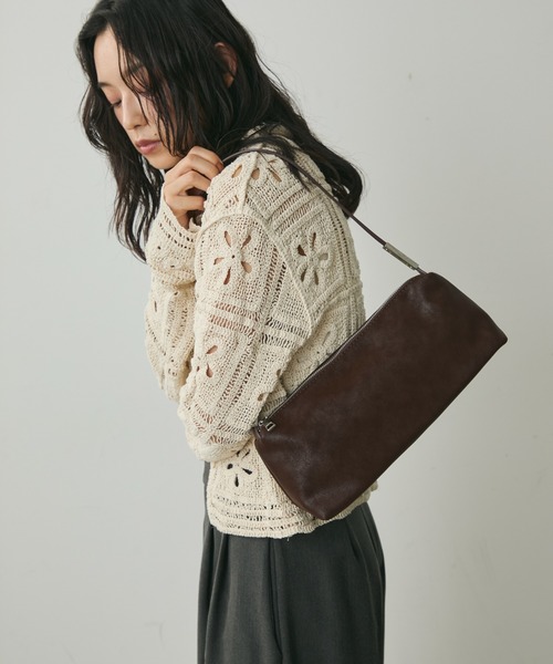 Lunea（ルネア）の「スクエアワンショルダーバッグ（ショルダーバッグ・レディース・ホワイト/ブラウン/ブラック・FREE）」の20枚目の写真