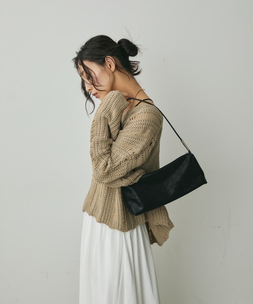 Lunea（ルネア）の「スクエアワンショルダーバッグ（ショルダーバッグ・レディース・ホワイト/ブラウン/ブラック・FREE）」の19枚目の写真