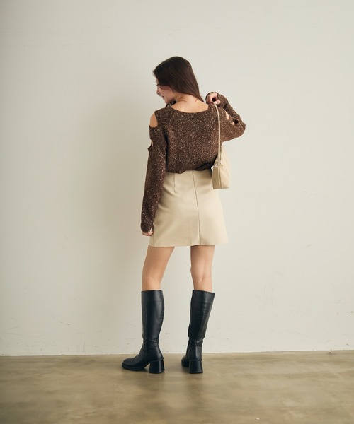 Lunea（ルネア）の「スクエアワンショルダーバッグ（ショルダーバッグ・レディース・ホワイト/ブラウン/ブラック・FREE）」の12枚目の写真