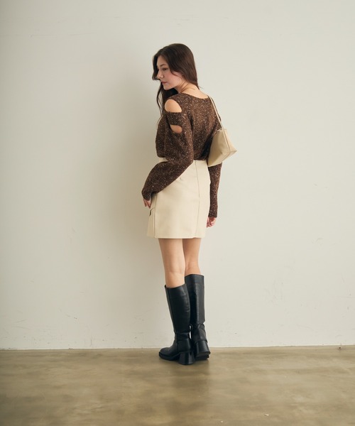 Lunea（ルネア）の「スクエアワンショルダーバッグ（ショルダーバッグ・レディース・ホワイト/ブラウン/ブラック・FREE）」の13枚目の写真