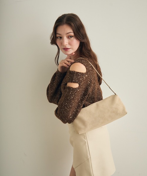 Lunea（ルネア）の「スクエアワンショルダーバッグ（ショルダーバッグ・レディース・ホワイト/ブラウン/ブラック・FREE）」の10枚目の写真