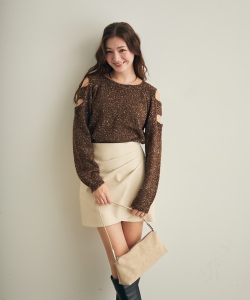 Lunea（ルネア）の「スクエアワンショルダーバッグ（ショルダーバッグ・レディース・ホワイト/ブラウン/ブラック・FREE）」の8枚目の写真