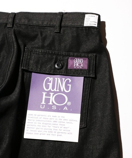 GUNG HO（ガンホー）の「GUNG HO / ガンホー 4POCKETS WIDE FATIGUE TROUSER ワイド ファティーグパンツ（その他パンツ・メンズ・ブラック/ストライプ・SMALL/LARGE）」の10枚目の写真