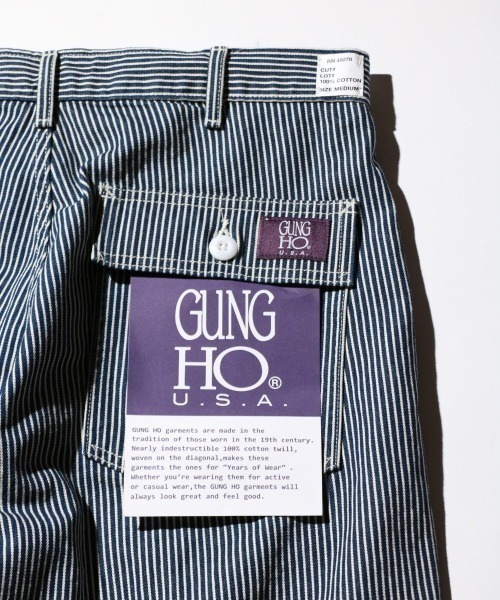 GUNG HO（ガンホー）の「GUNG HO / ガンホー 4POCKETS WIDE FATIGUE TROUSER ワイド ファティーグパンツ（その他パンツ・メンズ・ブラック/ストライプ・SMALL/LARGE）」の19枚目の写真