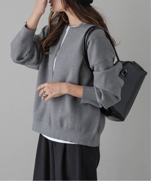 てぃゆ様　トップス　グレー セール】ランダムハートクルーネックニットトップス（ニット/セーター