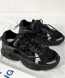 NOWLE（ノウル）の「【NOWLE】厚底 ワイドレース ダッドスニーカー ダッドシューズ（スニーカー）」