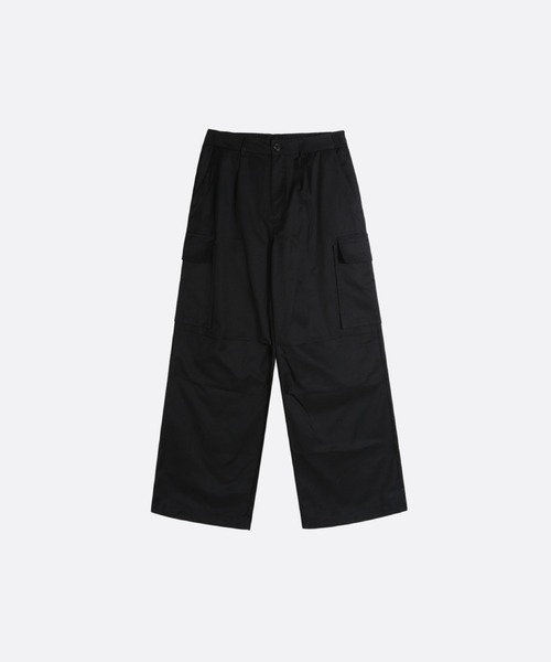 U:UME(ユーム)の「Texture Pocket Wide Pants(チノパンツ・メンズ・ブラック/カーキ・MEDIUM/SMALL)」の1枚目の写真