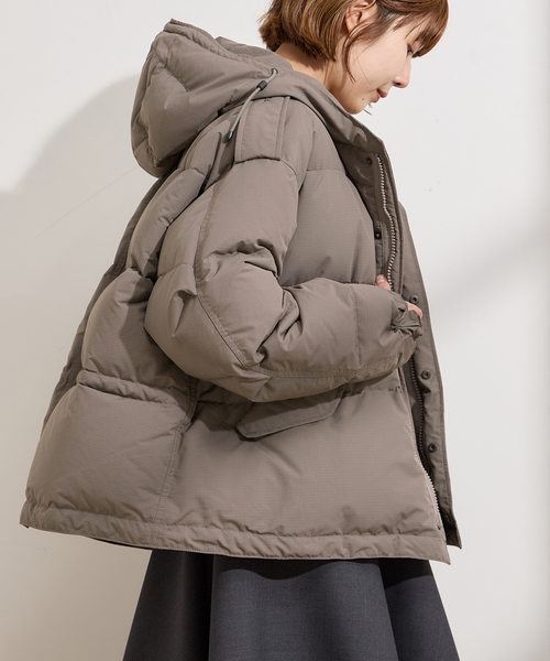 【極美品】シップス　シュタンバウム　ダウンコート　モッズコート　カーキ　L 極美品】シップス シュタンバウム ダウンコート モッズコート