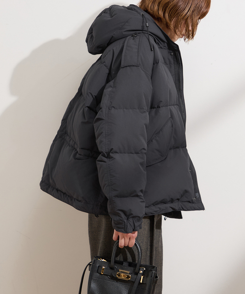 STAMMBAUM（シュタンバーム）の「《追加》【STAMMBAUM】*LESSAGEショートダウンコート（ダウンジャケット/コート・レディース・チャコールグレー/ブラック・FREE）」の7枚目の写真