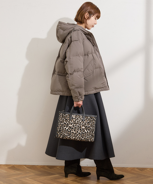 STAMMBAUM（シュタンバーム）の「《追加》【STAMMBAUM】*LESSAGEショートダウンコート（ダウンジャケット/コート・レディース・チャコールグレー/ブラック・FREE）」の10枚目の写真