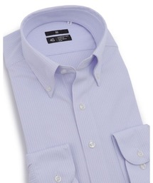 SUIT SELECT（スーツセレクト）の「【スーパーノンアイロン・ストレッチ・速乾】【長袖】【BLACK LINE】ボタンダウンワイシャツ/ドビーストライプ/「4S」（ビジネスシャツ）」