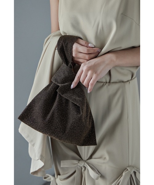 niana（ニアナ）の「ワンハンドルバッグ ドット ラメ パーティーバッグ トートバッグ 結婚式 二次会 成人式 同窓会 お呼ばれ フォーマル オケージョン（ハンドバッグ・レディース・ブラック/シルバー/ベージュ/ベージュ系その他/ブラウン系その他/グレー系その他/ブラック系その他/ピンク系その他/グリーン系その他・FREE）」の5枚目の写真