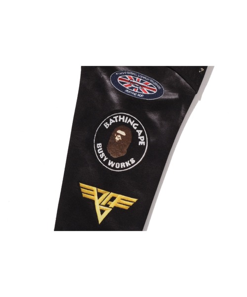 A BATHING APE（アベイシングエイプ）の「LEATHER JACKET PRINT SHARK PULLOVER HOODIE（パーカー・キッズ・ブラック・110/130/140/100）」の6枚目の写真