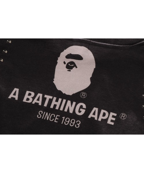 A BATHING APE（アベイシングエイプ）の「LEATHER JACKET PRINT SHARK PULLOVER HOODIE（パーカー・キッズ・ブラック・110/130/140/100）」の2枚目の写真