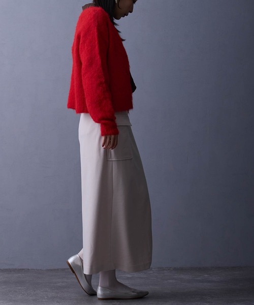 NICOLE white（ニコルホワイト）の「ラップ風タイトスカート（スカート・レディース・ダークグリーン/ブラック/キナリ・FREE）」の12枚目の写真