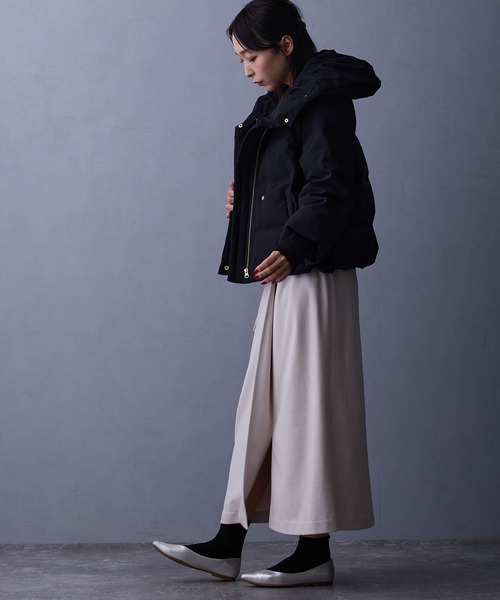 NICOLE white（ニコルホワイト）の「ラップ風タイトスカート（スカート・レディース・ダークグリーン/ブラック/キナリ・FREE）」の20枚目の写真