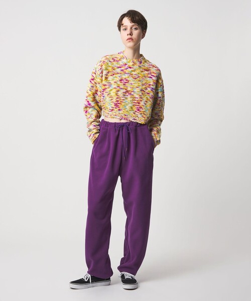 6（ロク）の「＜6(ROKU)＞ウールコットン ミックス ニット プルオーバー（ニット/セーター・レディース・ケリーグリーン/イエロー・FREE）」の3枚目の写真