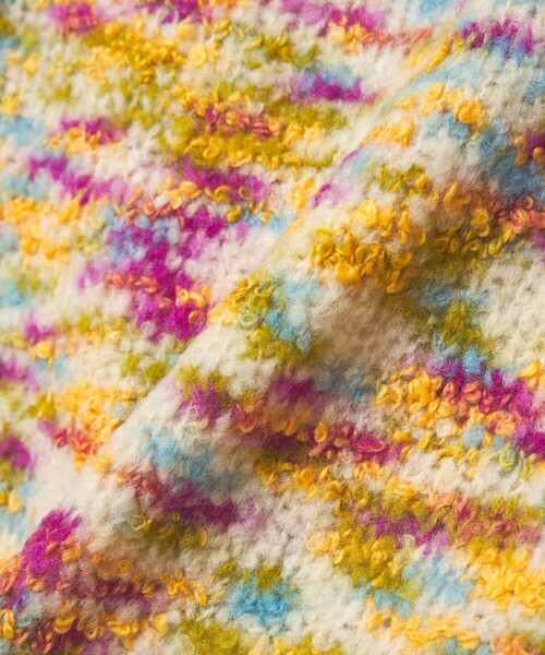 6（ロク）の「＜6(ROKU)＞ウールコットン ミックス ニット プルオーバー（ニット/セーター・レディース・ケリーグリーン/イエロー・FREE）」の7枚目の写真