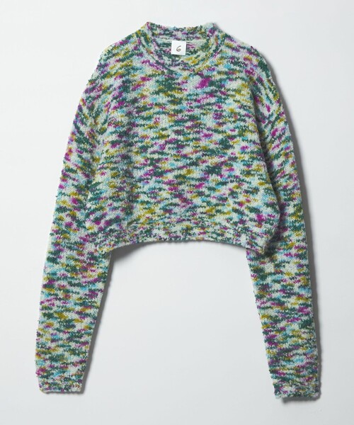 6（ロク）の「＜6(ROKU)＞ウールコットン ミックス ニット プルオーバー（ニット/セーター・レディース・ケリーグリーン/イエロー・FREE）」の9枚目の写真