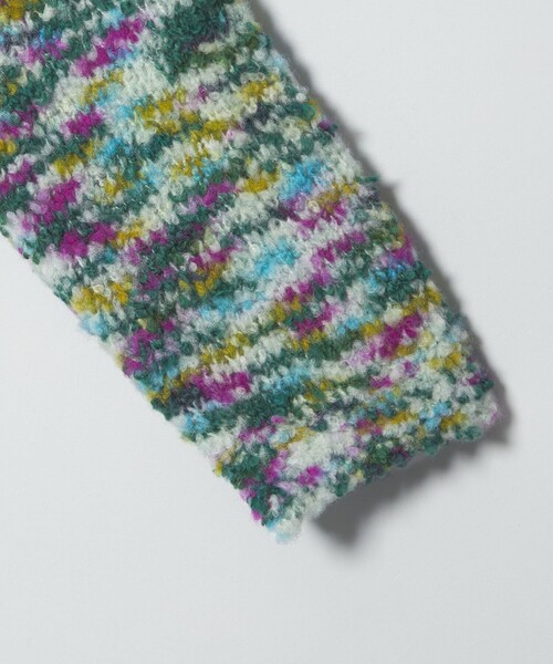 6（ロク）の「＜6(ROKU)＞ウールコットン ミックス ニット プルオーバー（ニット/セーター・レディース・ケリーグリーン/イエロー・FREE）」の12枚目の写真