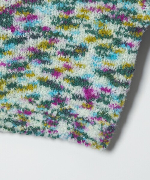 6（ロク）の「＜6(ROKU)＞ウールコットン ミックス ニット プルオーバー（ニット/セーター・レディース・ケリーグリーン/イエロー・FREE）」の13枚目の写真