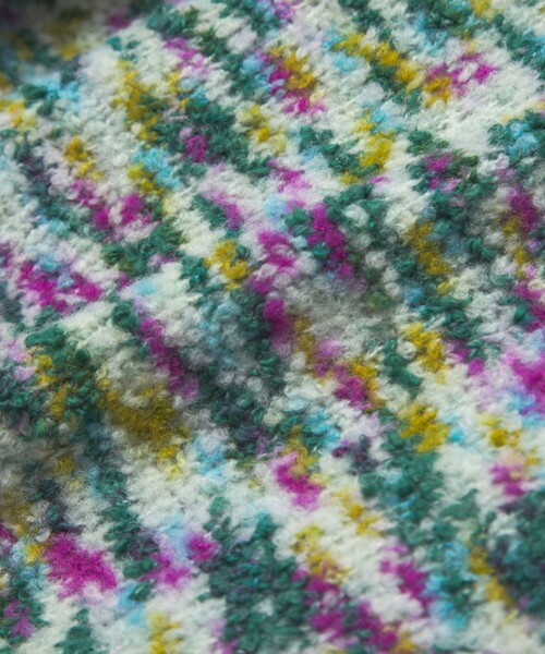 6（ロク）の「＜6(ROKU)＞ウールコットン ミックス ニット プルオーバー（ニット/セーター・レディース・ケリーグリーン/イエロー・FREE）」の14枚目の写真