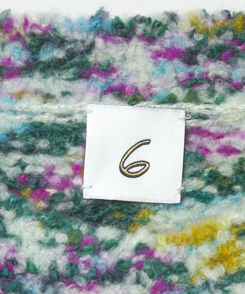 6（ロク）の「＜6(ROKU)＞ウールコットン ミックス ニット プルオーバー（ニット/セーター・レディース・ケリーグリーン/イエロー・FREE）」の15枚目の写真