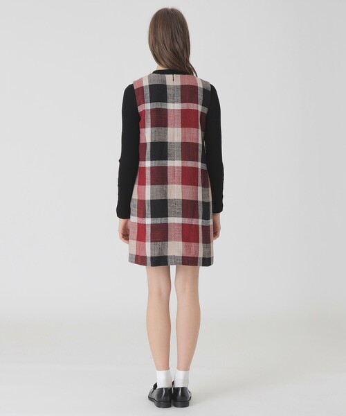 BLUE LABEL CRESTBRIDGE クレストブリッジチェックワンピース 中古・古着通販】BLUE LABEL CRESTBRIDGE (ブルーレーベルクレスト