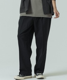 【SLICK/スリック】Double Cloth One Tuck Tapered Pants/ダブルフェイスポリエステルツイルワンタックテーパードスラックス / セットアップ