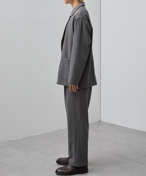 SLICK(スリック)の「【SLICK/スリック】Double Cloth One Tuck Tapered Pants/ダブルフェイスポリエステルツイルワンタックテーパードスラックス / セットアップ(スラックス・メンズ・カーキ/ブラック/チャコールグレー・3/2/1)」の17枚目の写真