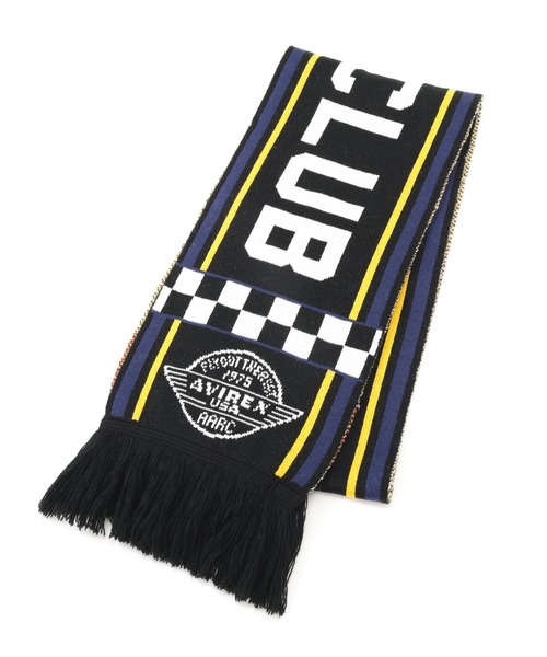 AVIREX(アヴィレックス)の「AVIREX AIR RACING CLUB LINE SOCCER MUFFLER / アヴィレックス エアレーシングクラブ ライン サッカーマフラー(マフラー・メンズ・バーガンディー/ブラック/オフホワイト・FREE)」の9枚目の写真