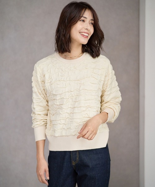 FOUND GOOD（ファウンドグッド）の「フクロジャガードニットPO（ニット/セーター・レディース・レッド系5/ブラック/アイボリー・L/M/S）」の9枚目の写真