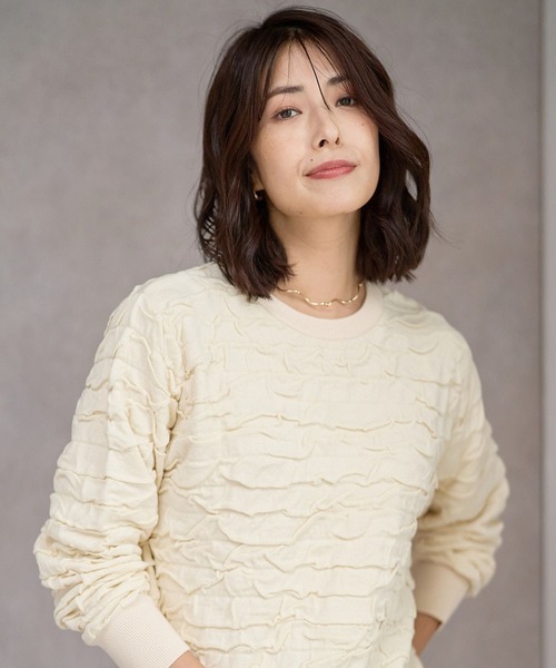 FOUND GOOD（ファウンドグッド）の「フクロジャガードニットPO（ニット/セーター・レディース・レッド系5/ブラック/アイボリー・L/M/S）」の10枚目の写真