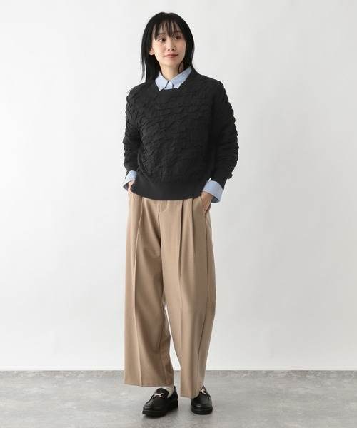 FOUND GOOD（ファウンドグッド）の「フクロジャガードニットPO（ニット/セーター・レディース・レッド系5/ブラック/アイボリー・L/M/S）」の14枚目の写真