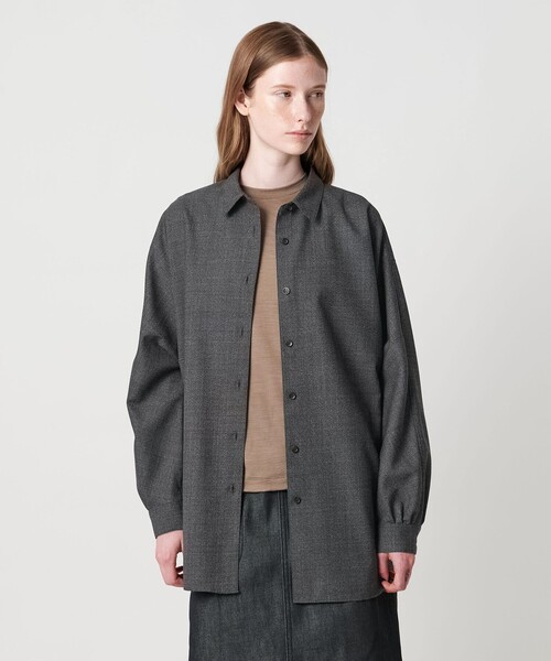 Steven Alan（スティーブンアラン）の「＜Steven Alan＞ドルマン スリーブ シャツ（シャツ/ブラウス・レディース・ブラック/ベージュ/ダークグレー・M/S）」の3枚目の写真