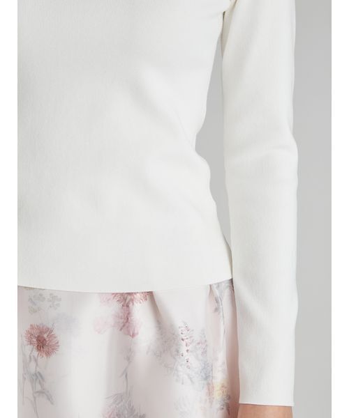 CELFORD（セルフォード）の「シャツレイヤードニットプルオーバー（ニット/セーター・レディース・ブラック/オフホワイト・38/36）」の10枚目の写真