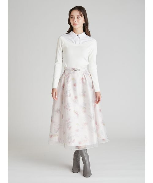 CELFORD（セルフォード）の「シャツレイヤードニットプルオーバー（ニット/セーター・レディース・ブラック/オフホワイト・38/36）」の11枚目の写真