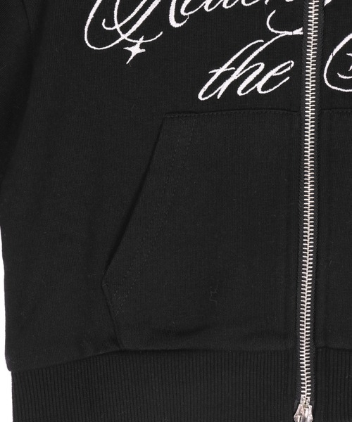 ANAP kids（アナップキッズ）の「ヒョウ柄ファー付フーディーパーカー【ジュニアお揃い】（パーカー・キッズ・ブラック/ライトグレー/ピンク・130/120/110）」の16枚目の写真