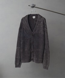 Art re A select（アトリエセレクト）の「ストーンウォッシュ加工パッチワークVネックニットカーディガン（カーディガン/ボレロ・メンズ）」