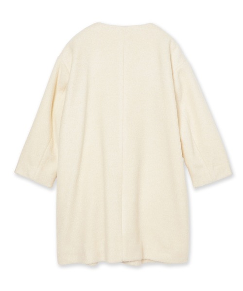 セール】ボアロングコート（ノーカラーコート）｜Audie a Muses