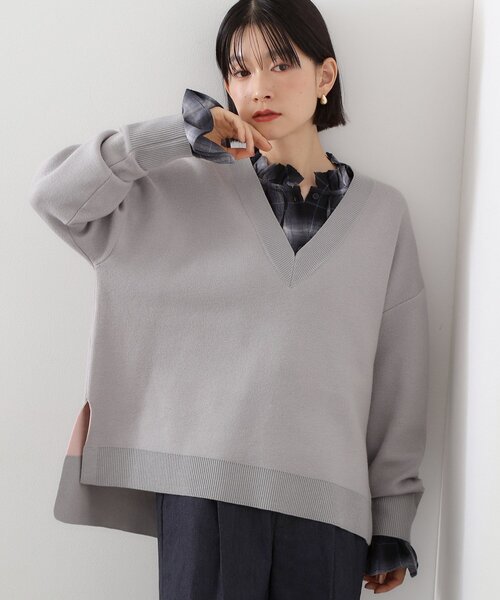 ニット ミックスカラーオーバーニット ユニセックス カラーニット[品番