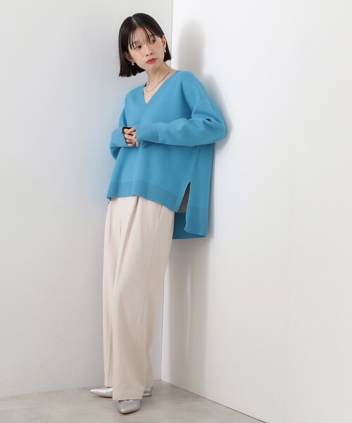 THE SHOP TK (ザ ショップ ティーケー )の「【体型カバー】ゆったり サイドスリットニット(ニット/セーター・レディース・ライトブルー/ナチュラル/グレー/スミクロ・12/13)」の19枚目の写真