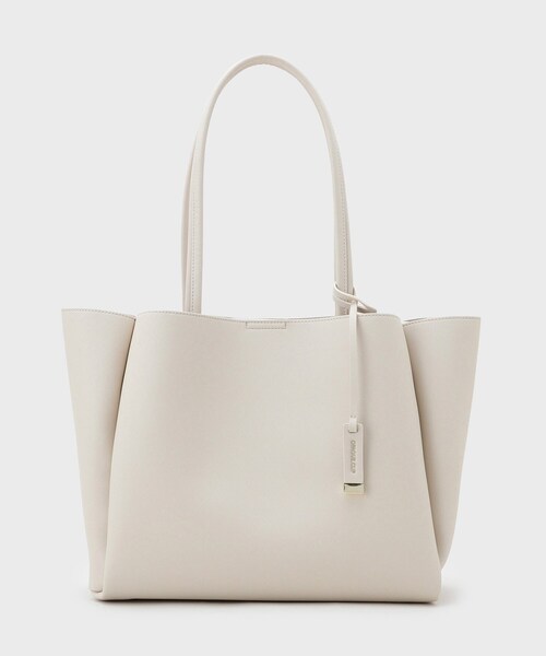 OPAQUE.CLIP(オペークドットクリップ)の「【軽量/A4サイズ対応】サフィアーノ調3層トートバッグ(トートバッグ・レディース・アイボリー/ベージュ/ブラック・00)」の12枚目の写真