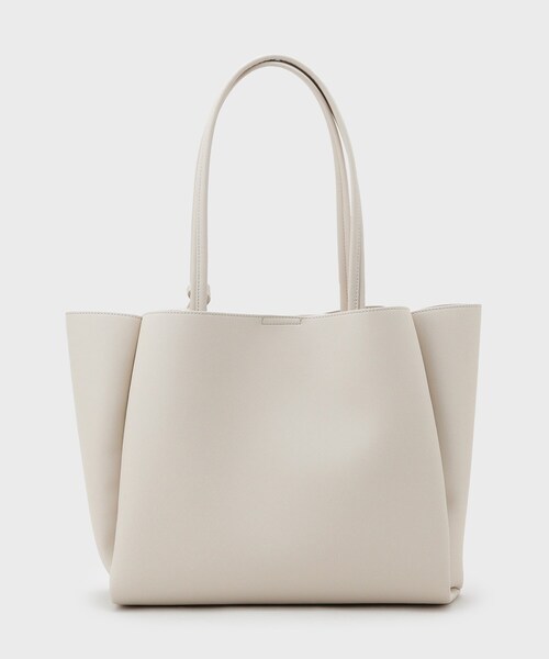 OPAQUE.CLIP(オペークドットクリップ)の「【軽量/A4サイズ対応】サフィアーノ調3層トートバッグ(トートバッグ・レディース・アイボリー/ベージュ/ブラック・00)」の14枚目の写真