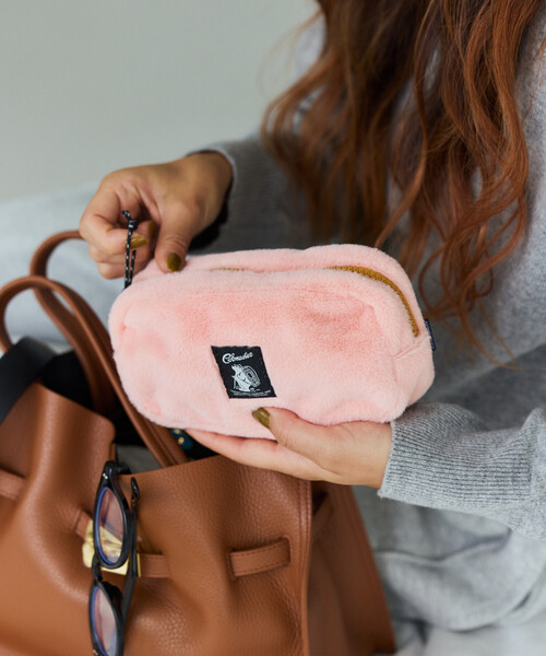 COBMASTER(コブマスター)の「Cobmaster/コブマスター 別注Fluffy square pouch M(ポーチ・メンズ・ブラック/グリーン/ピンク/ラベンダー/ベージュ・ONE SIZE)」の15枚目の写真