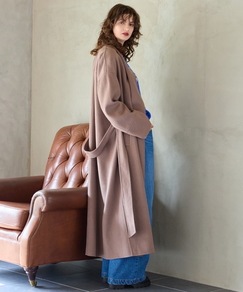 セール】【カシミヤブレンド】リバーロングコート（その他アウター