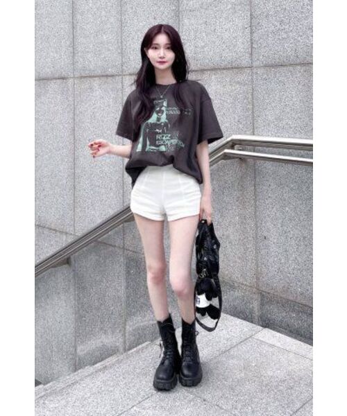 ESCAPEFROM(エスケープフロム)の「グリーン1985リズプリントオーバーサイズ半袖Tシャツチャコール(Tシャツ/カットソー・レディース・その他・MEDIUM/LARGE/SMALL)」の7枚目の写真