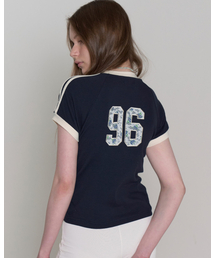 Sports 96 Lace Crop Top - Navy